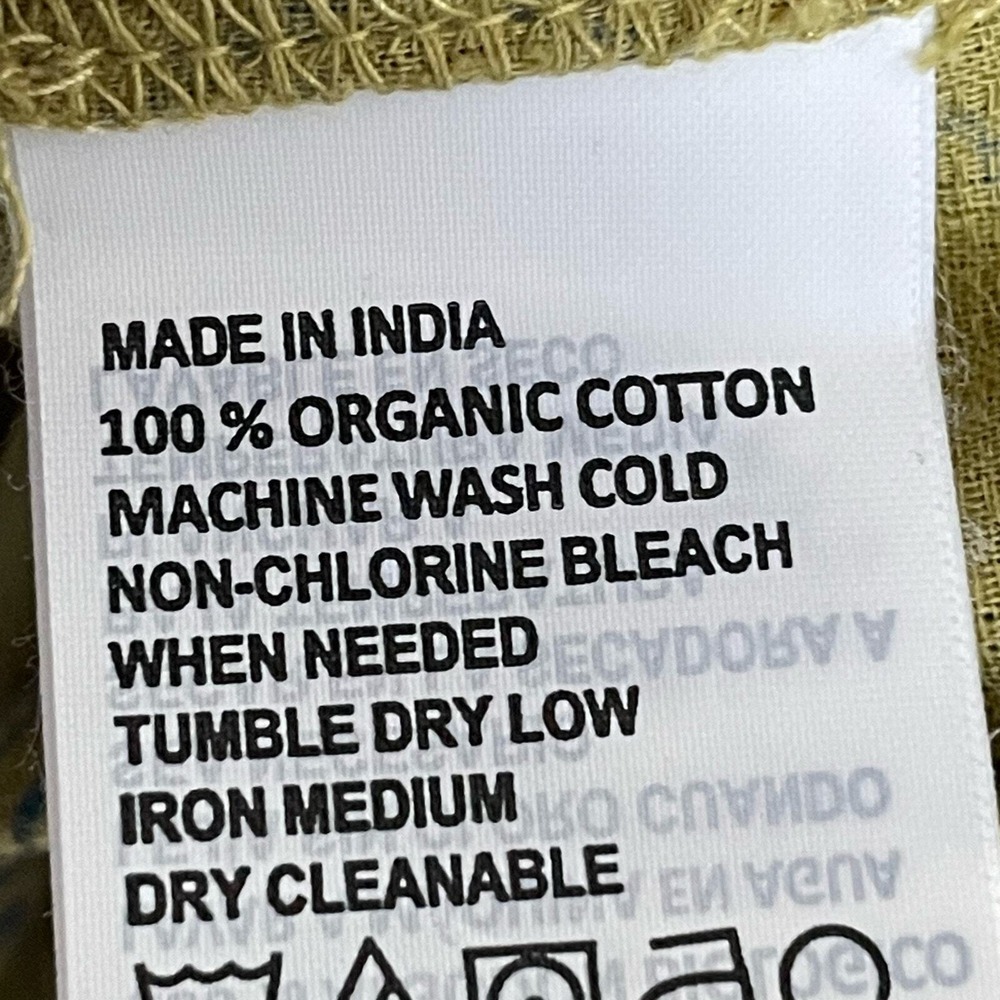 Sleeveless V-Neck Printed Sundress in Olive Yellow - Picture 9 of 12